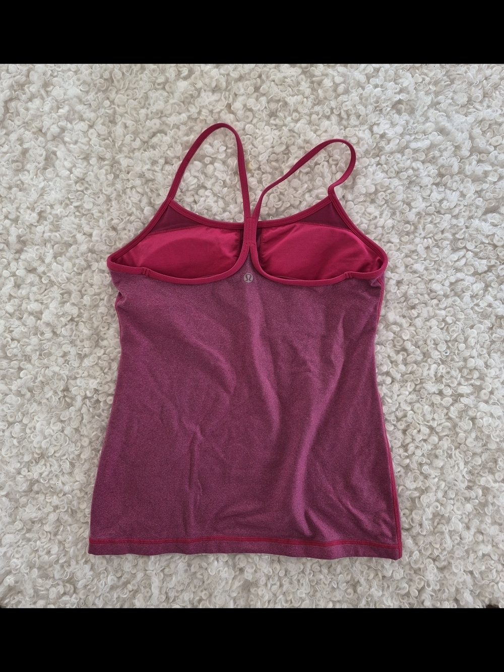 Lululemon Power Y Tank 8 Heathered Dark Berry Yoga Pilates Sporty Athleisure - Picture 6 of 8